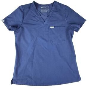 FIGS Technical Collection Scrub Top - Size S - Navy Blue